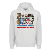 Dove Grey it's the guts and it's the glory a hundred stories Premium Hoodie - RanaPortraitStore