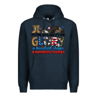 Navy it's the guts and it's the glory a hundred stories Premium Hoodie - RanaPortraitStore