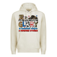 Oatmeal Heather it's the guts and it's the glory a hundred stories Premium Hoodie - RanaPortraitStore