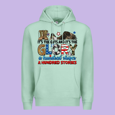 It's The Guts And It's The Glory A Hundred Stories Premium Hoodie Designed By Ranaportraitstore