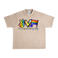 French Oak Peace love equality Urban Heavy Tee - NancyCooperArtShop