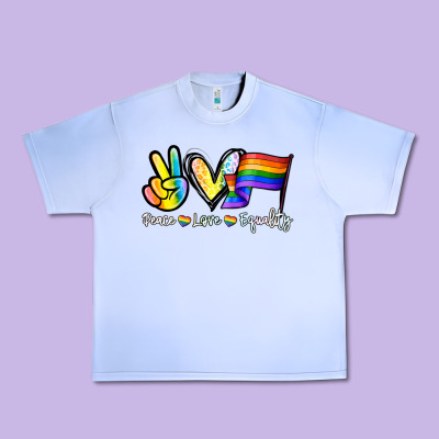Peace Love Equality Urban Heavy Tee Designed By Nancycooperartshop