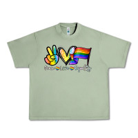 Oil Green Peace love equality Urban Heavy Tee - NancyCooperArtShop