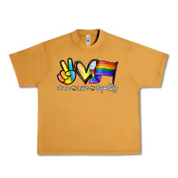 Peanut Butter Peace love equality Urban Heavy Tee - NancyCooperArtShop