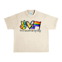 Sandshell Peace love equality Urban Heavy Tee - NancyCooperArtShop