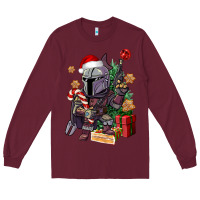 Burgundy Christmas gnome Long Sleeve Tee - CowGirlArtShop