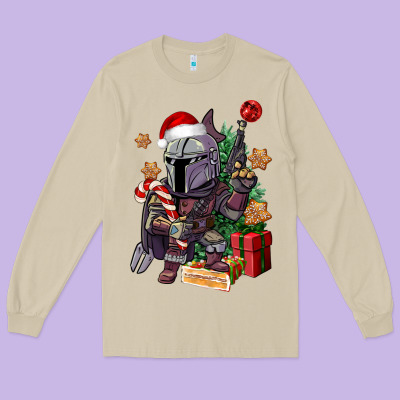 Christmas Gnome Long Sleeve Tee Designed By Cowgirlartshop