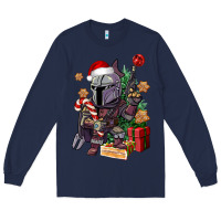 Navy Christmas gnome Long Sleeve Tee - CowGirlArtShop
