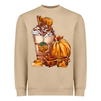 Mushroom Pumpkin Spice Coffee Heavyweight Sweatshirt - FaDigitalArtStudio