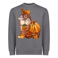 Storm Pumpkin Spice Coffee Heavyweight Sweatshirt - FaDigitalArtStudio