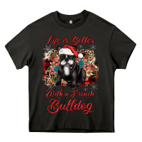 Asphalt christmas life is better with a french bulldog Heavy Core Tee - JahusDesignShop
