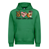 Emerald peace love coffee Urban Hoodie - BarkalooDesign