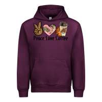 Mauve Wine peace love coffee Urban Hoodie - BarkalooDesign