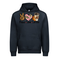 Navy peace love coffee Urban Hoodie - BarkalooDesign