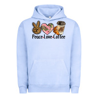 Pigment Grape Ice peace love coffee Urban Hoodie - BarkalooDesign