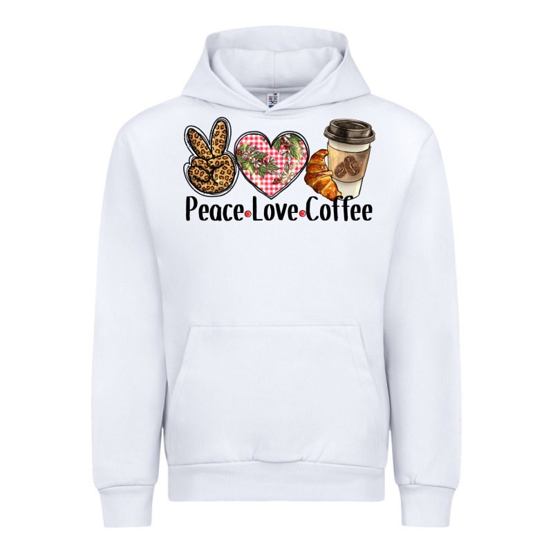 Peace Love Coffee Urban Hoodie by BarkalooDesign | Teevron