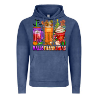 Vintage Denim hallothanksmas coffee cups Vintage Hoodie - texasbilliewilder