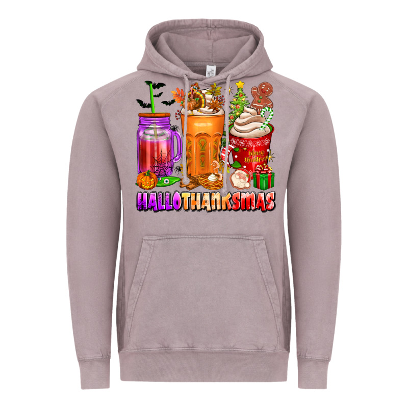 Hallothanksmas Coffee Cups Vintage Hoodie by texasbilliewilder | Teevron