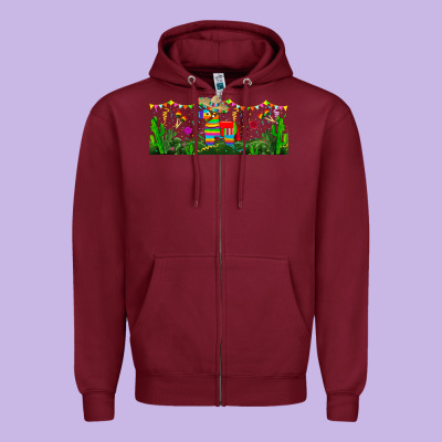 Pinata Libbey Glass Zipper Hoodie Designed By Bundleandbundleshop