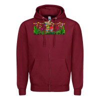 Burgundy pinata libbey glass Zipper Hoodie - BundleAndBundleShop