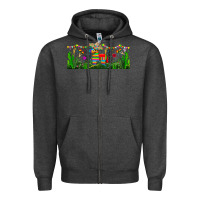 Charcoal Heather pinata libbey glass Zipper Hoodie - BundleAndBundleShop