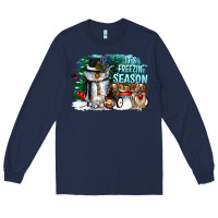 Navy its freezin season Long Sleeve Tee - CowGirlArtShop