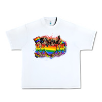 White Proud Mom leopard Urban Heavy Tee - NancyCooperArtShop
