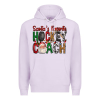 Lilac Santa's Favorite Hockey Coach For Christmas Premium Hoodie - FaDigitalArtStudio
