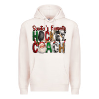 Santa's Favorite Hockey Coach For Christmas Premium Hoodie | Teevron