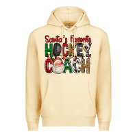 Pina Colada Santa's Favorite Hockey Coach For Christmas Premium Hoodie - FaDigitalArtStudio
