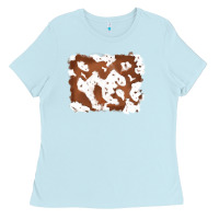 Baby Blue cowhide Ladies Tee - RanaPortraitStore