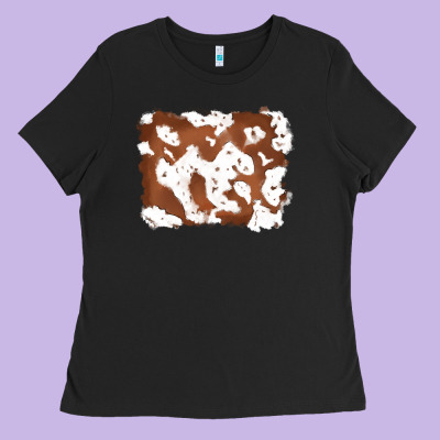 Cowhide Ladies Tee Designed By Ranaportraitstore