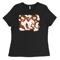 Black cowhide Ladies Tee - RanaPortraitStore