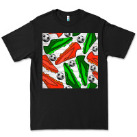 Black soccer shoes seamless pattern Premium Tee - BundleAndBundleShop