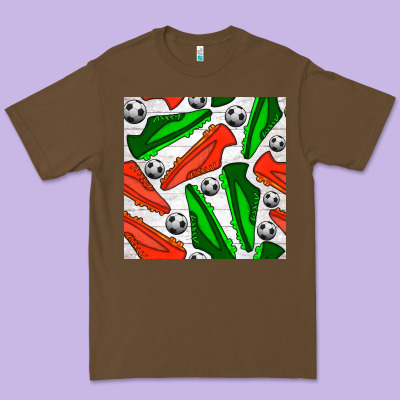 Soccer Shoes Seamless Pattern Premium Tee Designed By Bundleandbundleshop