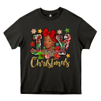 Asphalt christmas joy black woman Heavy Core Tee - MaliasSmallBusiness