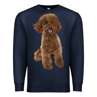 Navy Poodles Dog lllustrations Premium Sweatshirt - LillyAllenDesigns