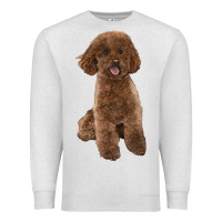 Oatmeal Heather Poodles Dog lllustrations Premium Sweatshirt - LillyAllenDesigns