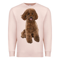 Pale Pink Poodles Dog lllustrations Premium Sweatshirt - LillyAllenDesigns