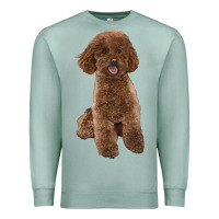 Seafoam Poodles Dog lllustrations Premium Sweatshirt - LillyAllenDesigns