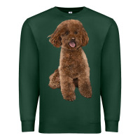 Sports Green Poodles Dog lllustrations Premium Sweatshirt - LillyAllenDesigns
