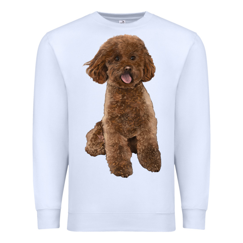Poodles Dog Lllustrations Premium Sweatshirt by LillyAllenDesigns | Teevron