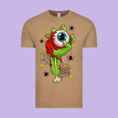 Zombie Hand With Eyeball Vintage Tee Designed By Texasbilliewilder
