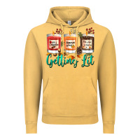 Vintage Mustard Candles with Fall Getting Lit Vintage Hoodie - texasbilliewilder
