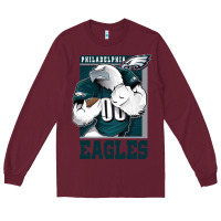 Burgundy Awesome Philadelpia Eagle's Fc Long Sleeve Tee - tuanDangUi