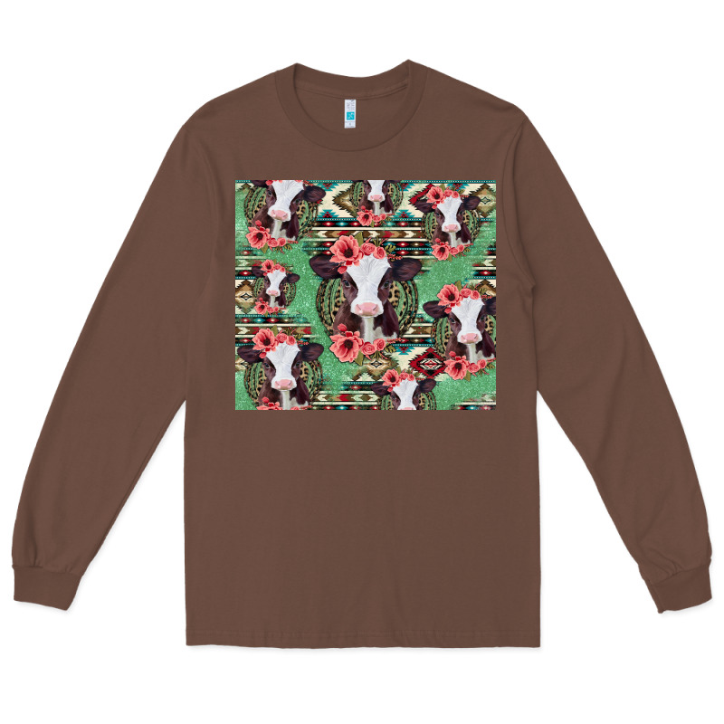 Baby Cow Floral Aztec Tumbler Long Sleeve Tee by Jasminsmagicworld | Teevron