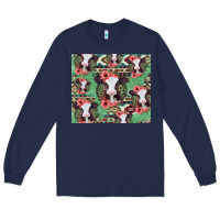 Navy baby cow floral aztec tumbler Long Sleeve Tee - Jasminsmagicworld