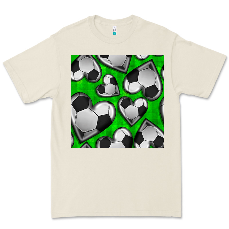 Soccer Hearts Seamless Pattern Premium Tee by BundleAndBundleShop | Teevron