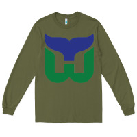 Army Green vintage hartford hockey   retro whalers Long Sleeve Tee - tuanDangUi