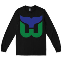 Black vintage hartford hockey   retro whalers Long Sleeve Tee - tuanDangUi